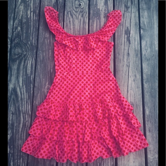 “🛍SOLD ON DEPOP🌸”Betsey Johnson Polka Dot Tiered Ruffle Dress - Picture 4 of 5